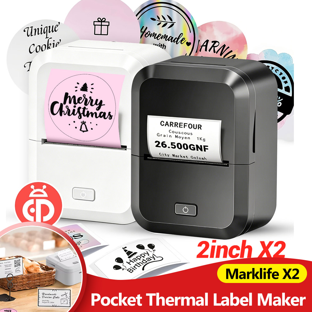 Commercial Label Printing Machine - Портативный термопринтер Marklife X2, многофункциональный Bluetooth-принтер