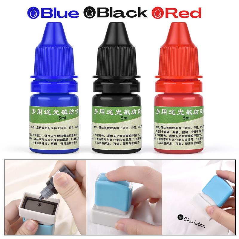 Direct To Garment Ink - 5 мл синие, красные, черные чернила,