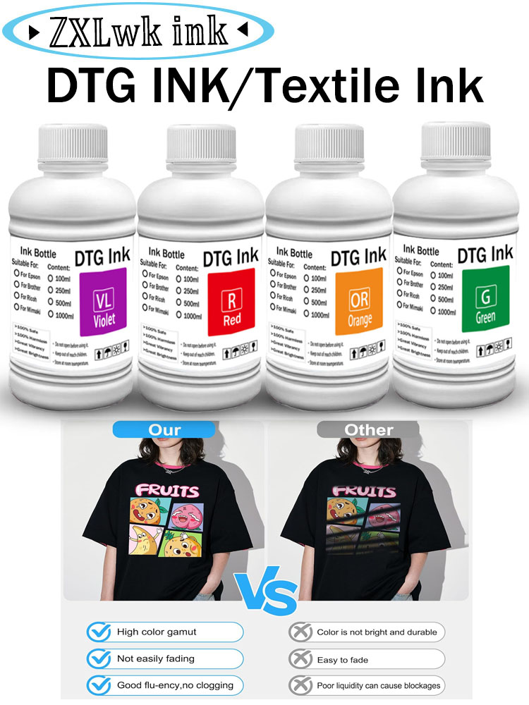 Чернила DTG 250 мл для текстил – обзор и цена Direct To Garment Ink