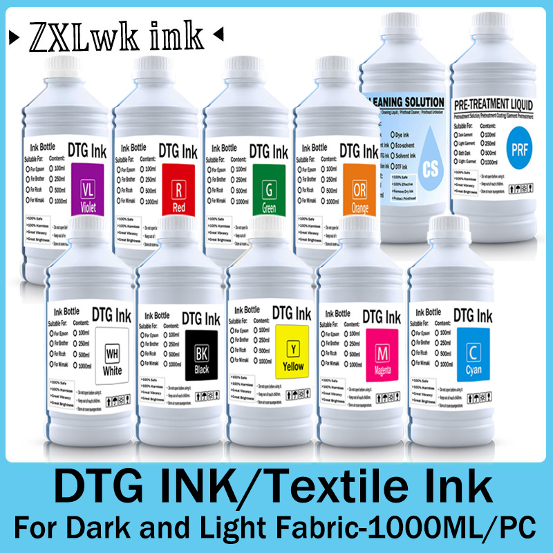 Чернила DTG для текстиля, смен – обзор и цена Direct To Garment Ink
